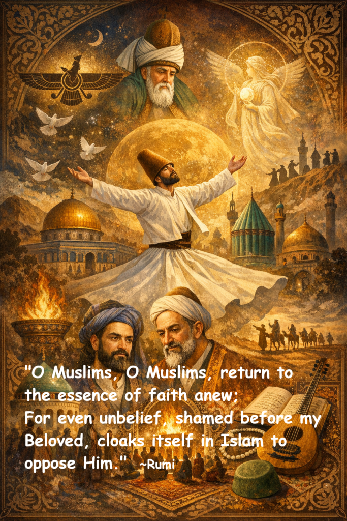 whirling dervish under the golden moon